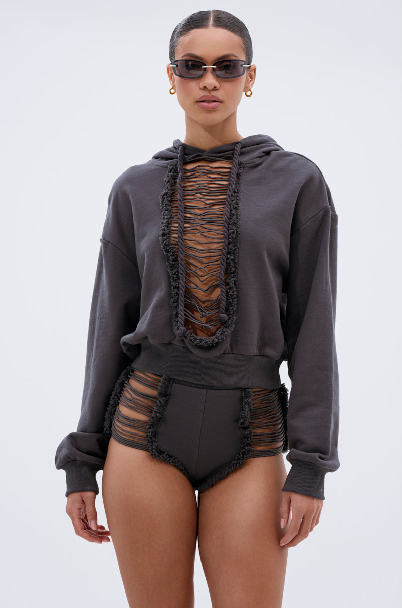 STRESSED AND DISTRESSED SWEATSHIRT