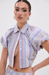 SUMMER TIME VIBES STRIPE BLOUSE