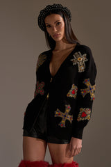 FEELING EXTRA EMBELLISHED SWEATER