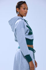 COLLEGIATE FRENCH TERRY HOODED SWEATSHIRT