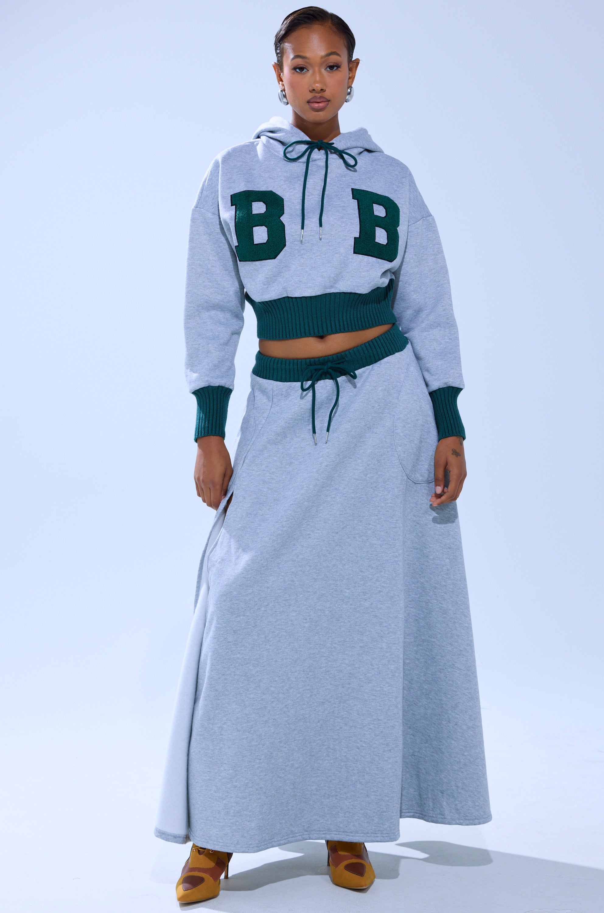 COLLEGIATE FRENCH TERRY HOODED SWEATSHIRT