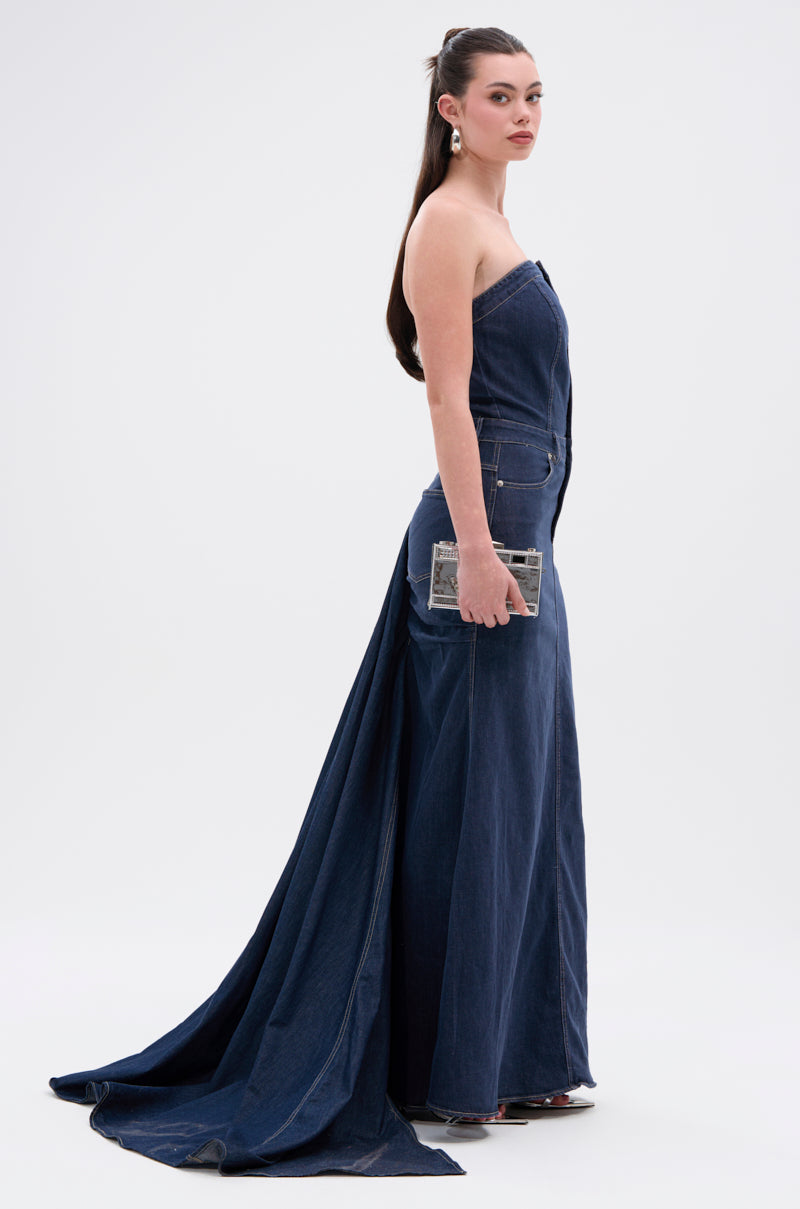 LUNA DENIM MAXI DRESS
