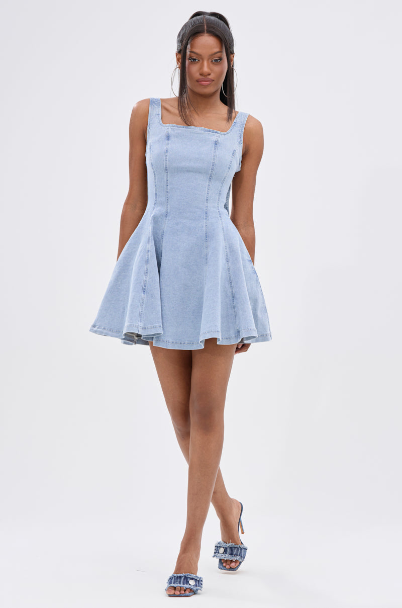 JOANNA DENIM MINI DRESS