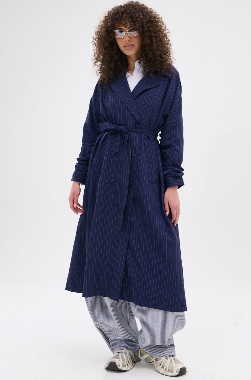HARLEM PINSTRIPE TRENCH