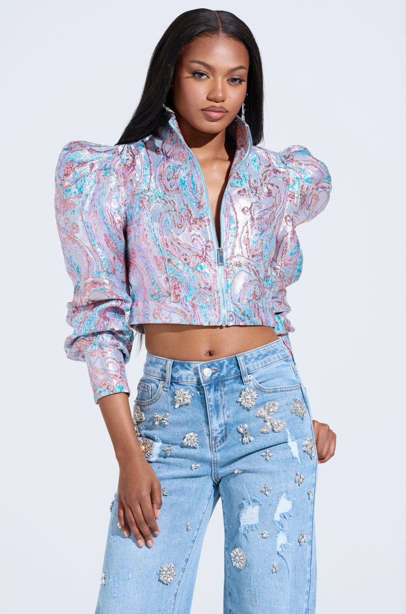 DELILAH PUFF SHOULDER BOMBER