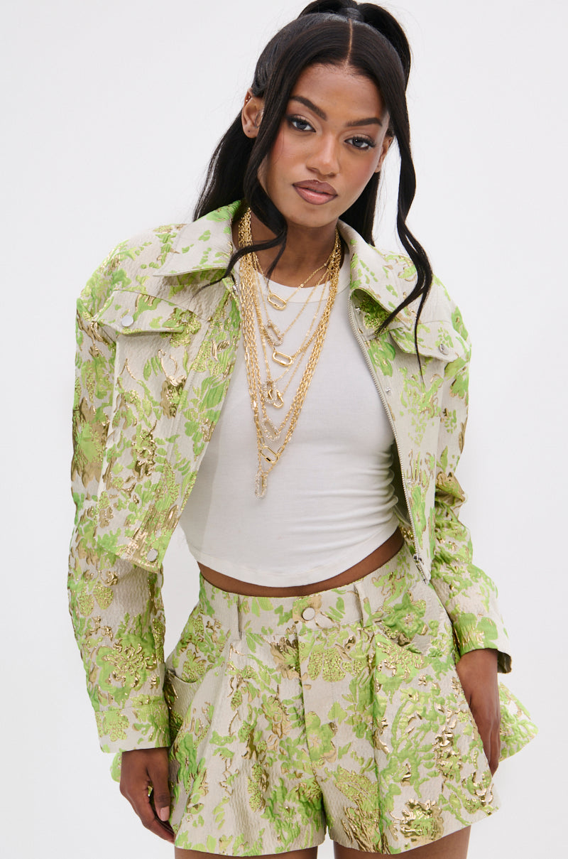 HOT SHOT BROCADE BOMBER