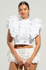 OVER AND OVER RUFFLE TOP