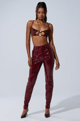 ON FIRE FAUX LEATHER LEGGING