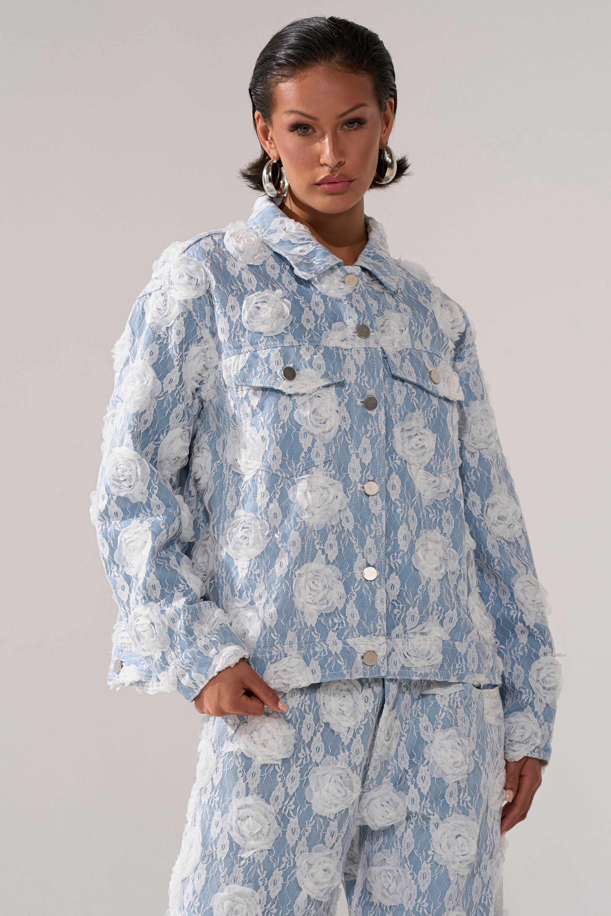 FOLLOW MY LEAD APPLIQUE DENIM JACKET