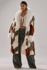 FLEUR PATCHWORK FAUX FUR
