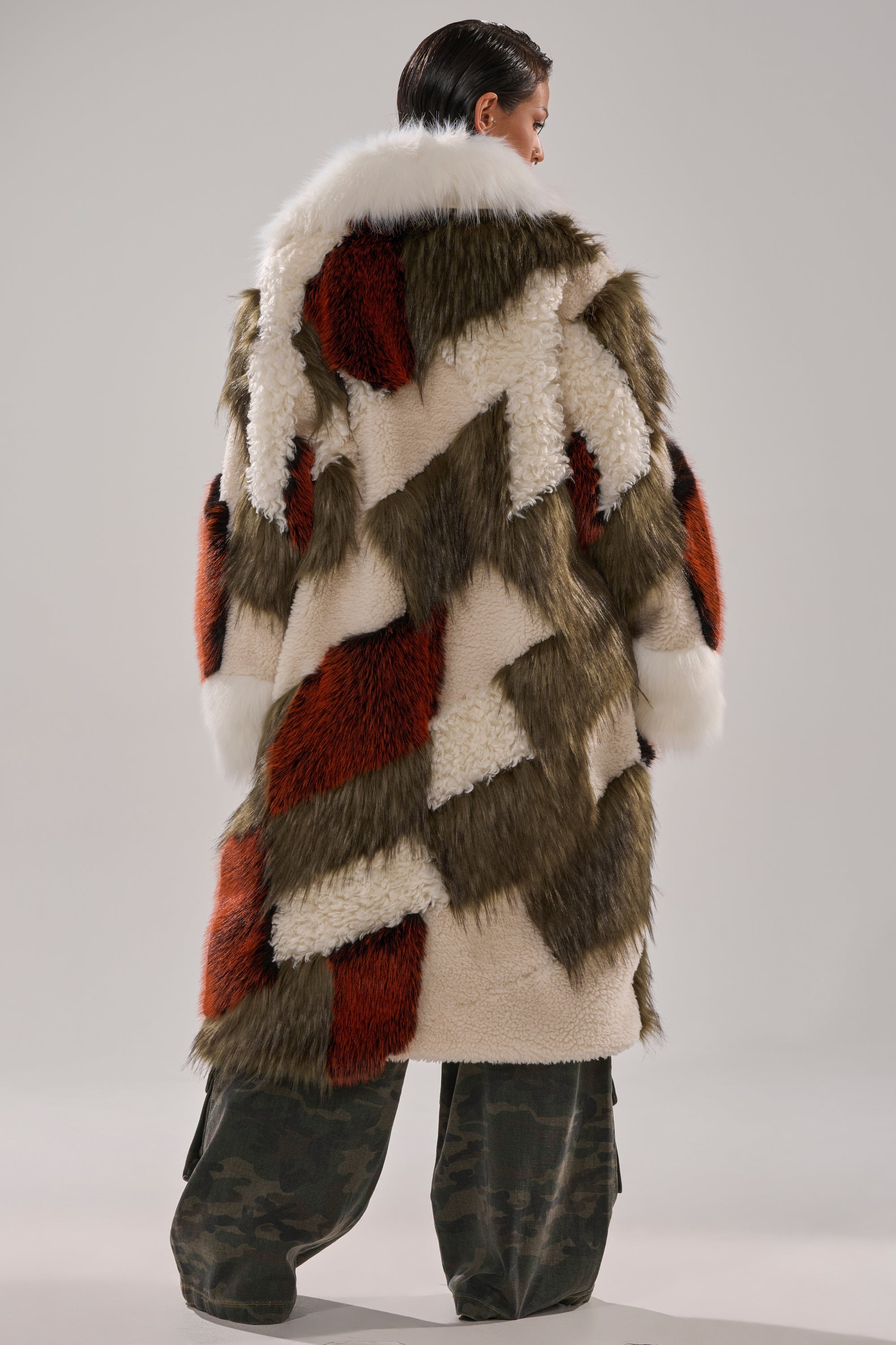 FLEUR PATCHWORK FAUX FUR