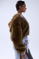 BEST OF BOTH WORLDS REVERSIBLE FUR SWEATSHIRT