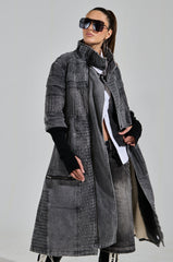 VORTEX DENIM TRENCH COAT
