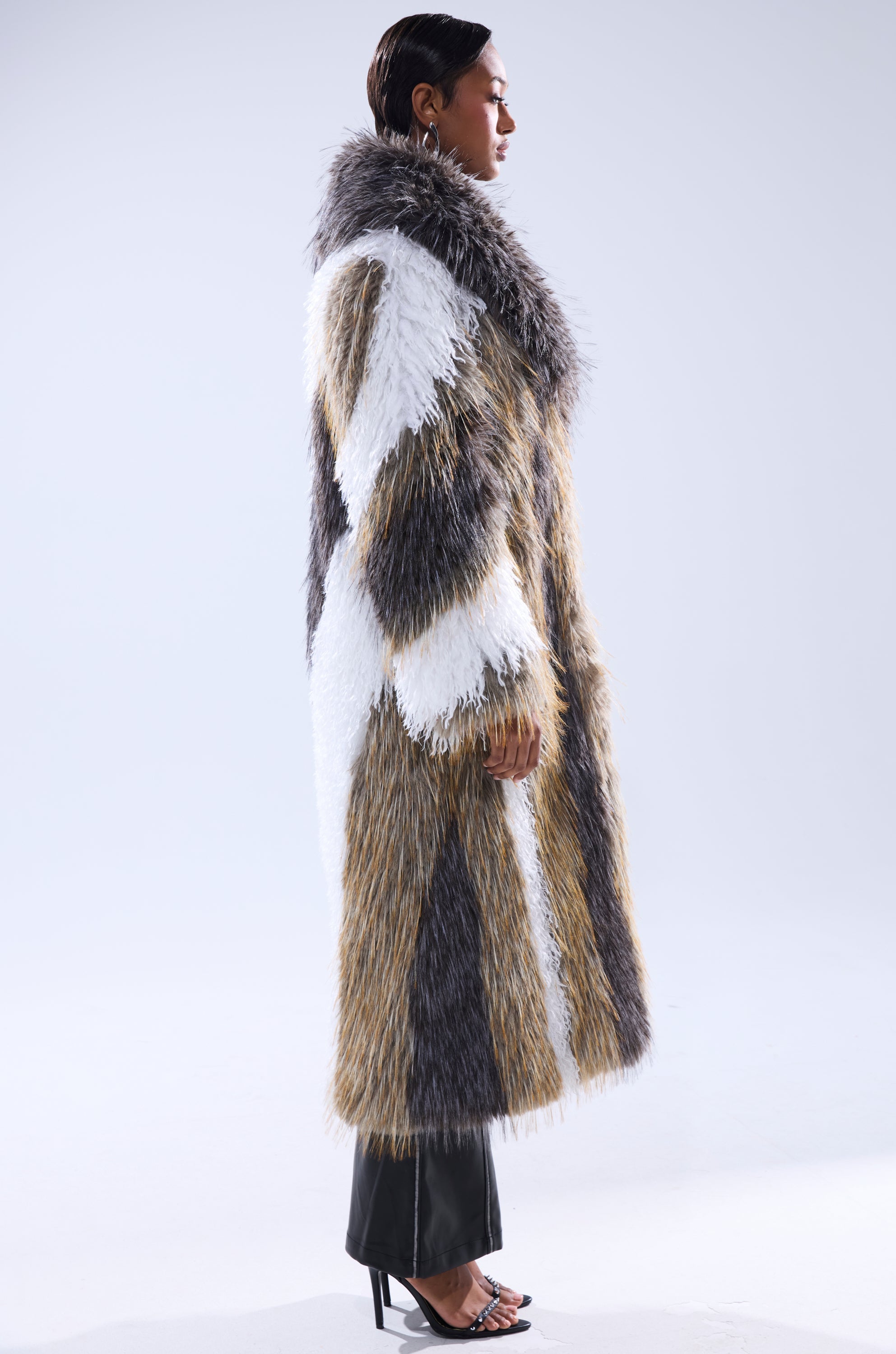 POISON IVY FAUX FUR COAT