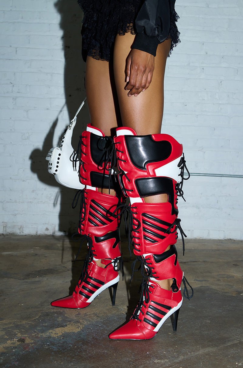 AZALEA WANG KANEY RED SPORT 2-1 BOOT