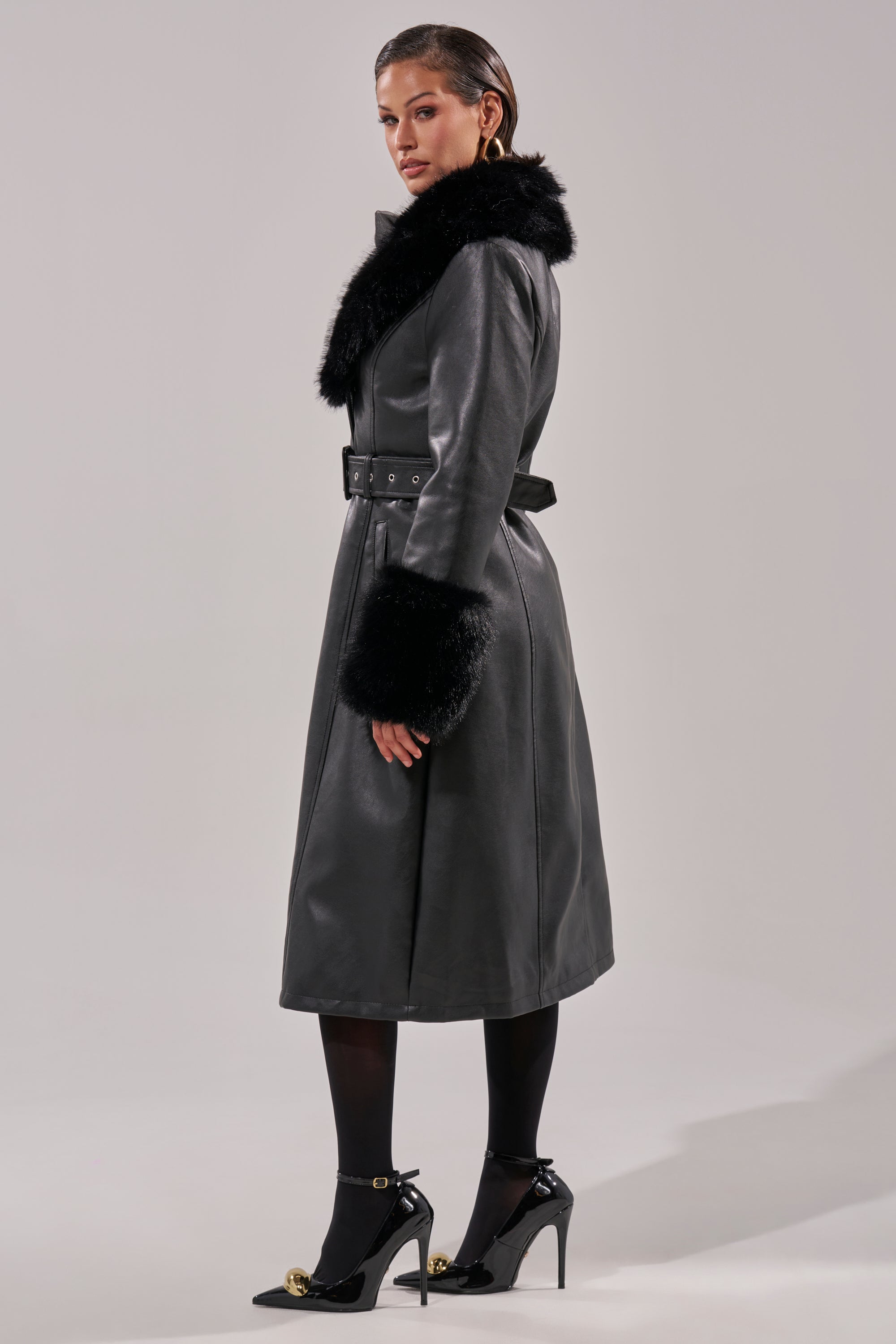 KAYA FUR TRIM TRENCH