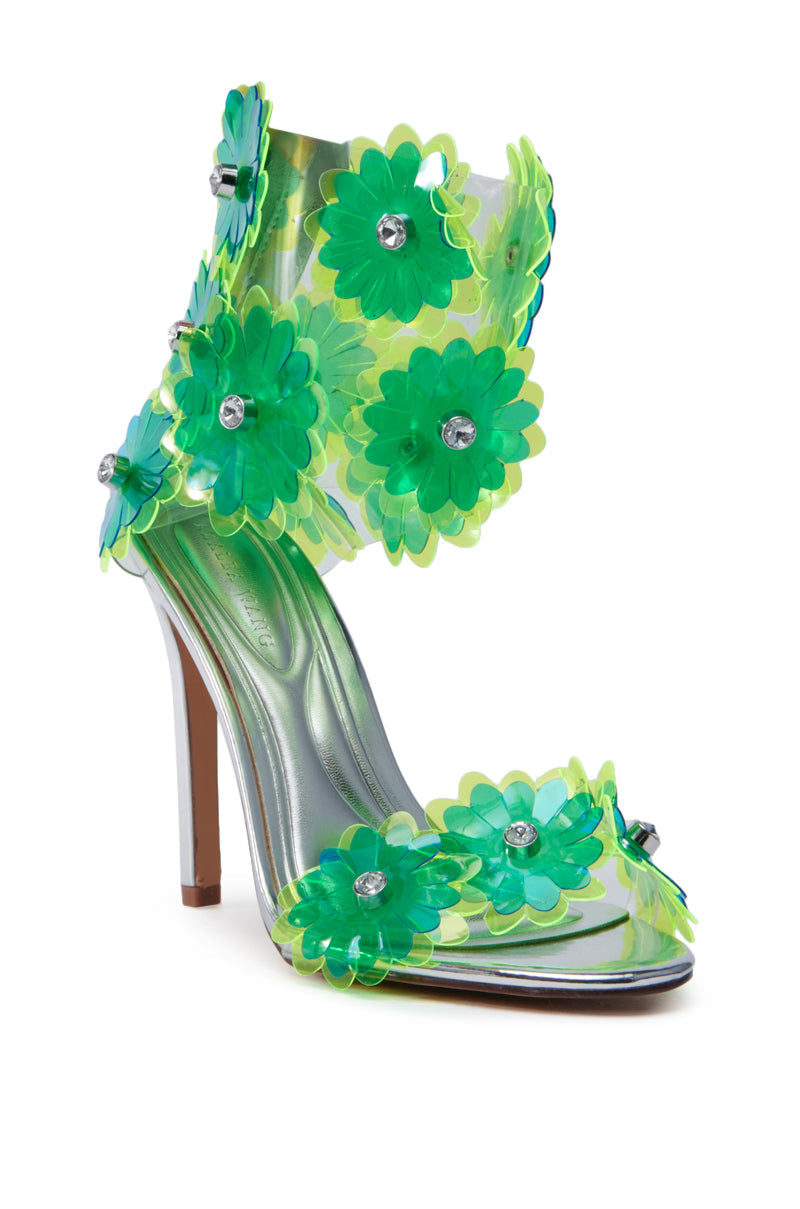 AZALEA WANG KAYDE GREEN STILETTO SANDAL