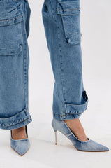 AZALEA WANG KEATON DENIM STILETTO PUMP