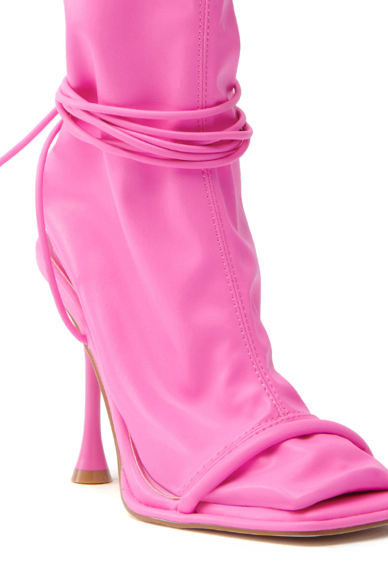 AZALEA WANG KOHINOOR PINK BOOTIE STILETTO