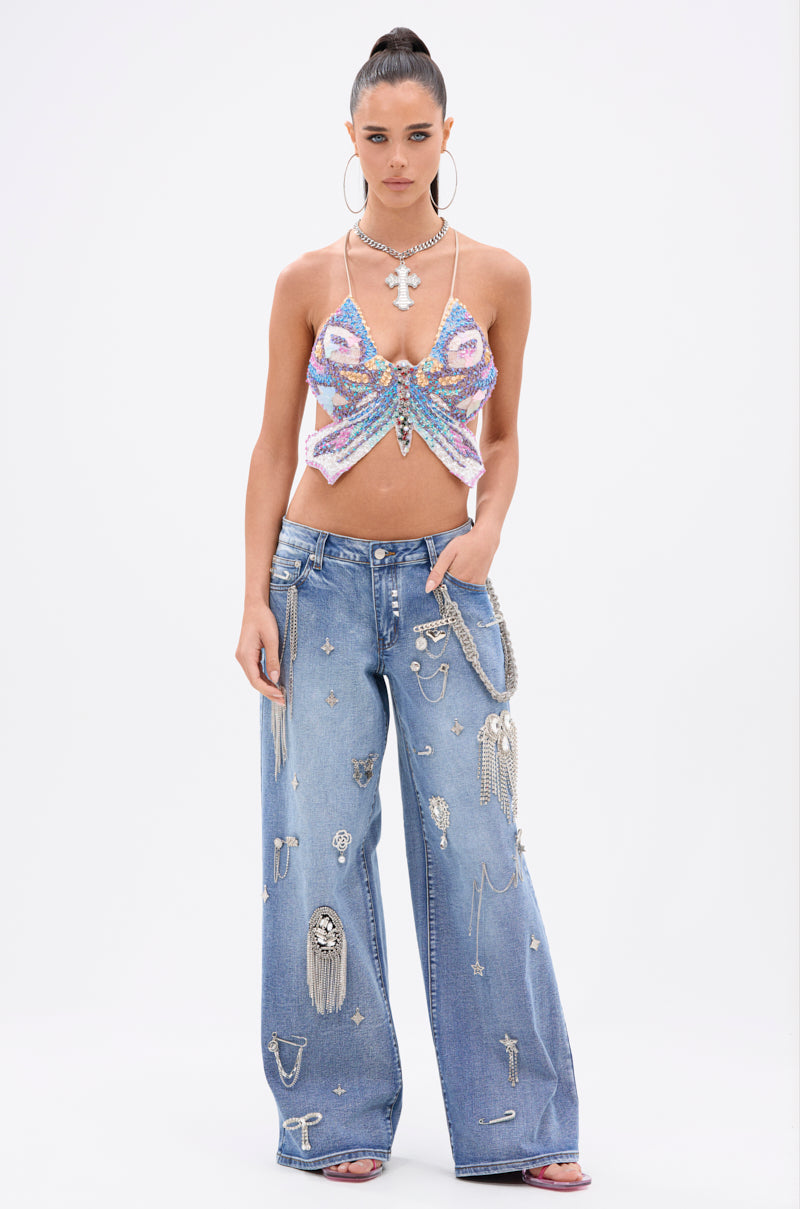 FLY WITH ME BUTTERFLY TOP