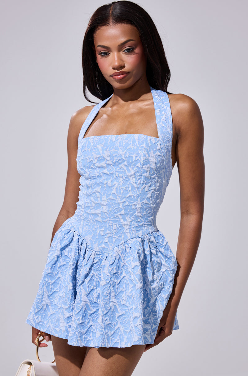 LILY ANN TEXTURED MINI DRESS