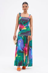 ALAIA PRINTED MAXI DRESS