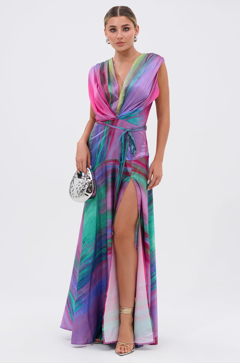 FOR HOLDING PRINTED MAXI DRESS
