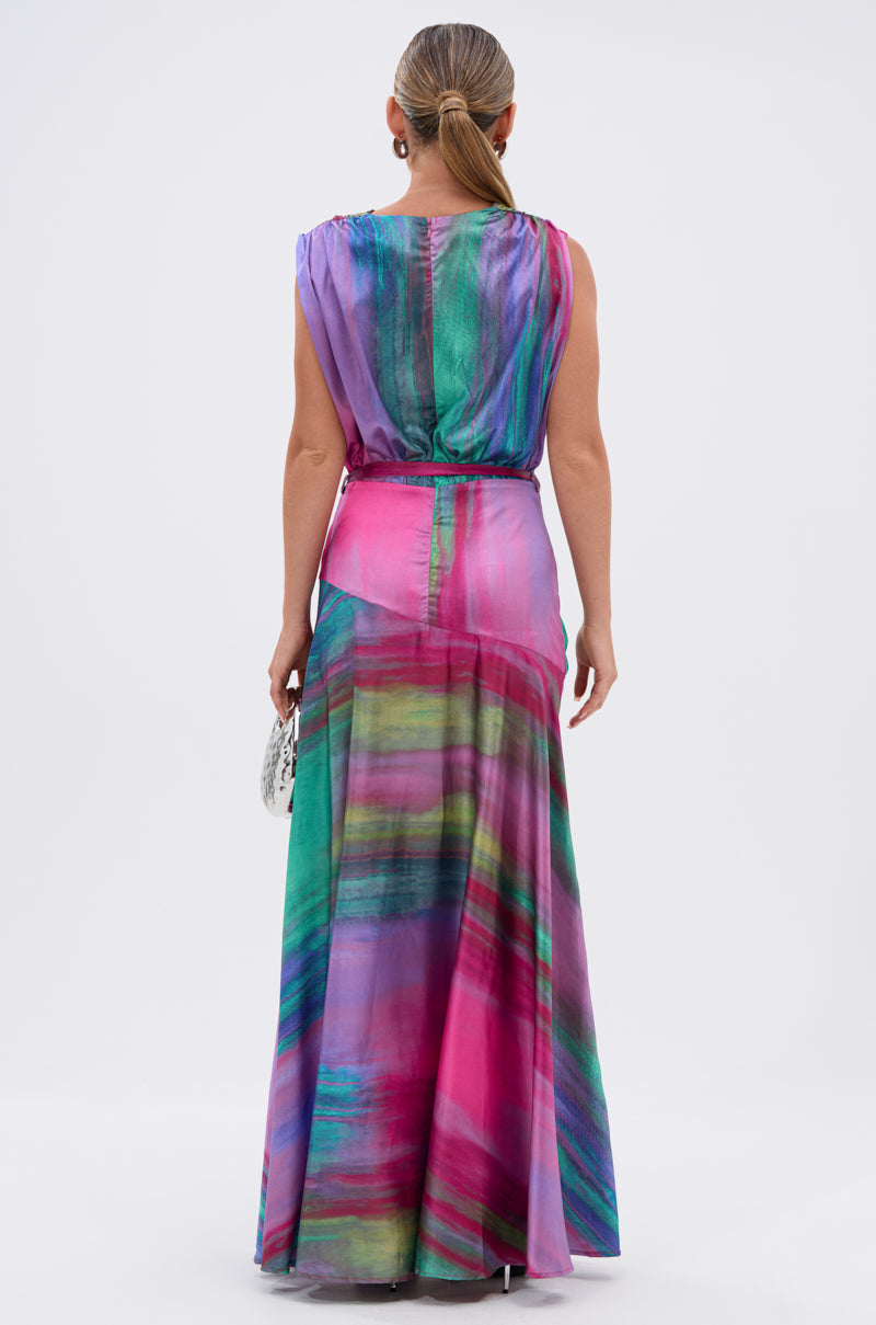 FOR HOLDING PRINTED MAXI DRESS