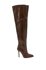 AZALEA WANG LORAH CROC BROWN BOOT