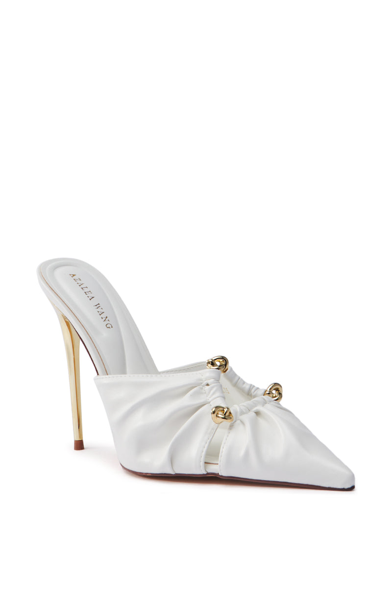 AZALEA WANG LUDVIK WHITE STILETTO PUMP