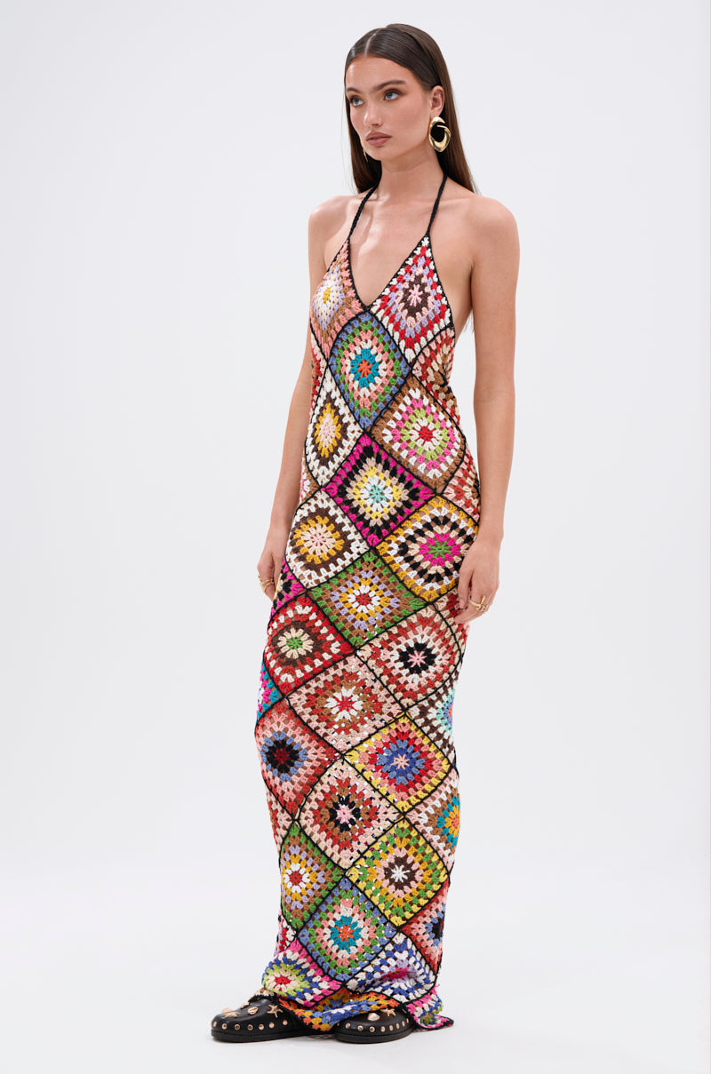 DONT LET ME GO CROCHET MAXI DRESS