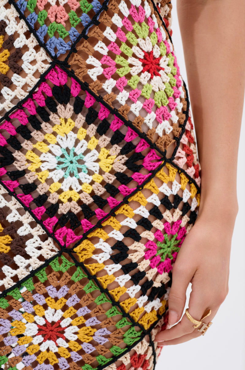 DONT LET ME GO CROCHET MAXI DRESS