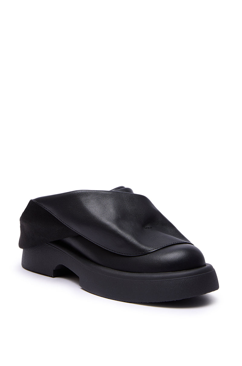 AZALEA WANG MAITYE BLACK RUCHED FLAT