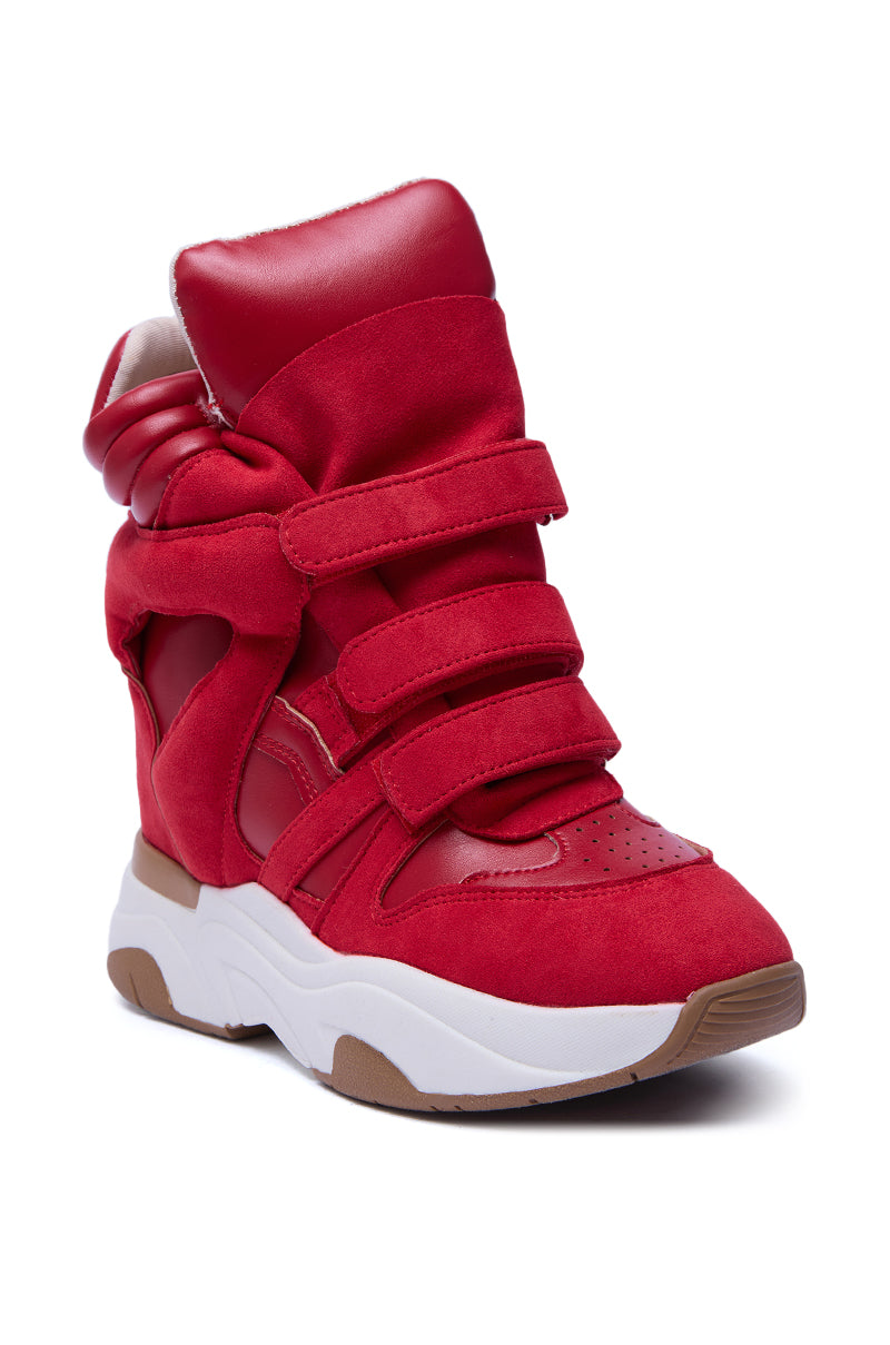 MARANTO RED WEDGE SNEAKER