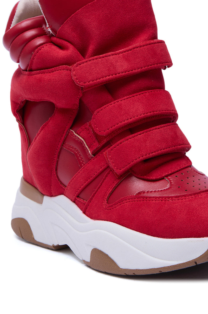 MARANTO RED WEDGE SNEAKER