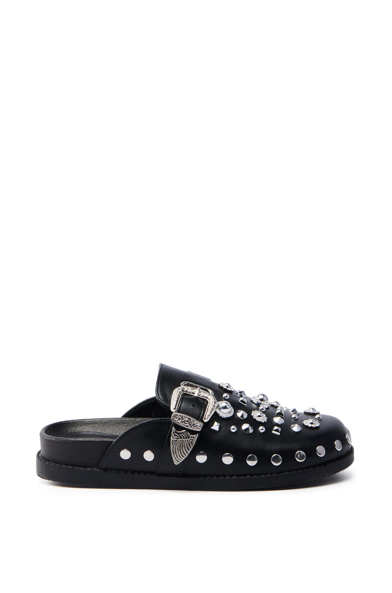 AZALEA WANG MAULDIN HARDWARE EMBELLISHED CLOG IN BLACK