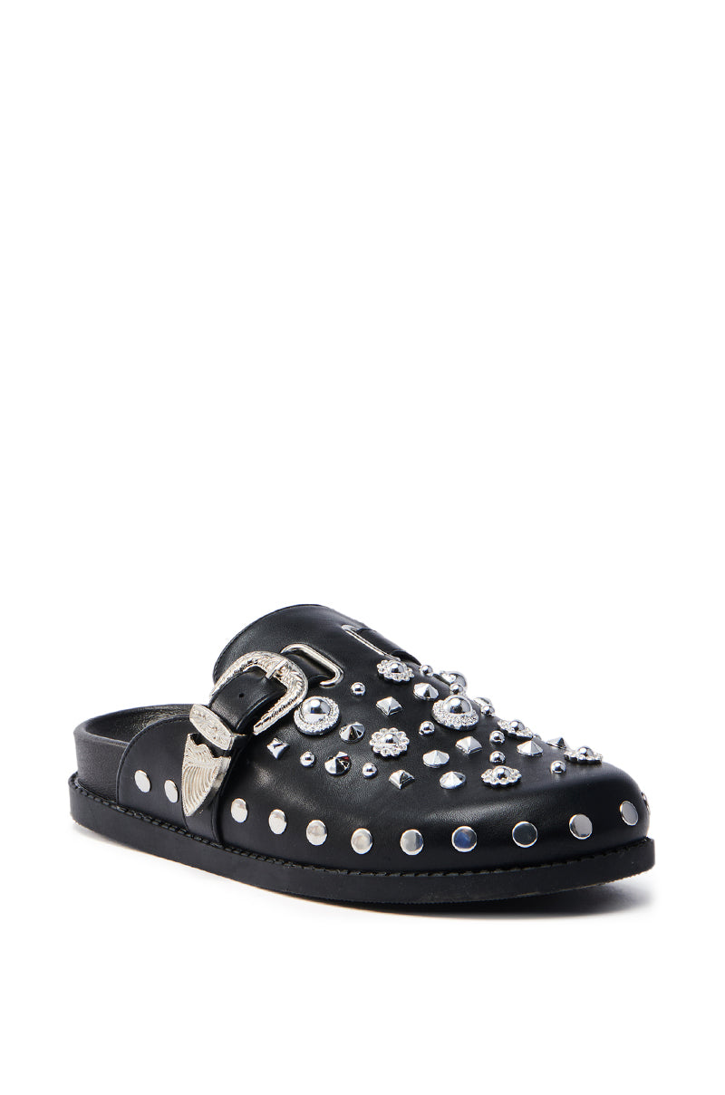 AZALEA WANG MAULDIN HARDWARE EMBELLISHED CLOG IN BLACK