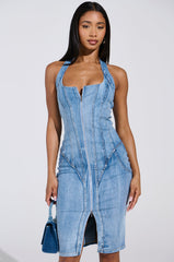JESSIE DENIM MINI DRESS