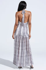 BLAIR SNAKEPRINT MAXI DRESS