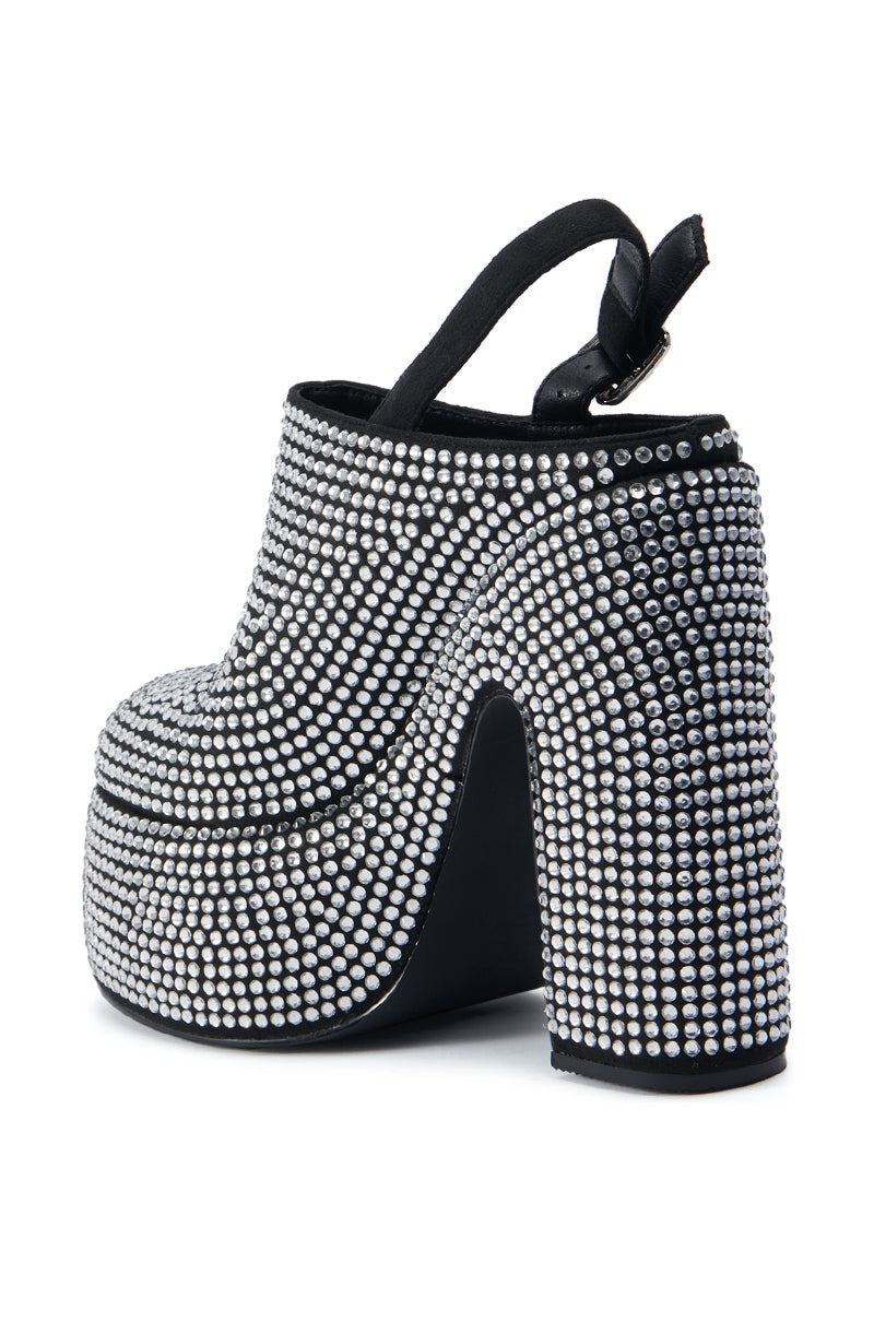 AZALEA WANG MIRROY BLACK EMBELLISHED PUMP