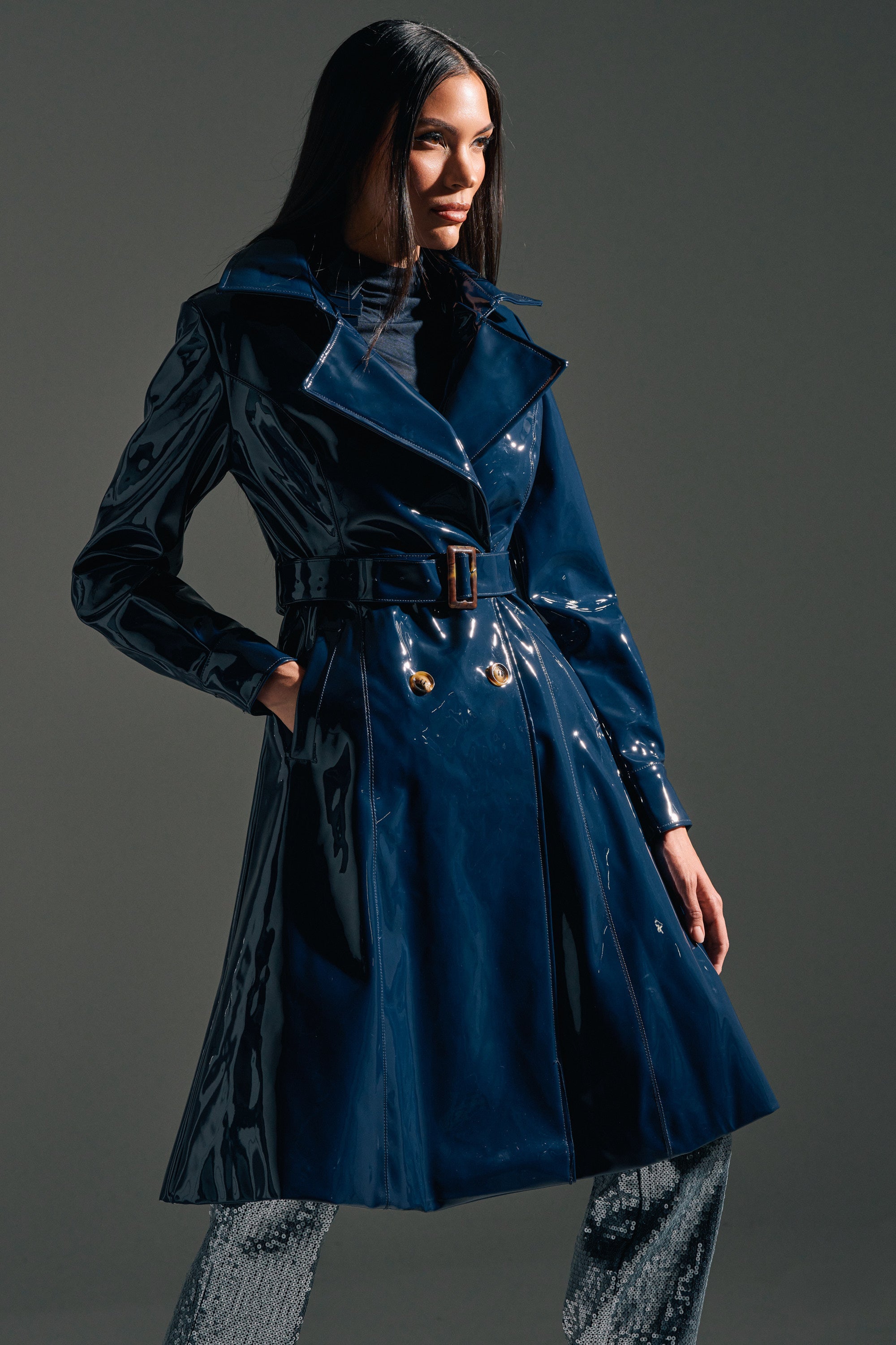 MITICA PATENT TRENCH IN NAVY