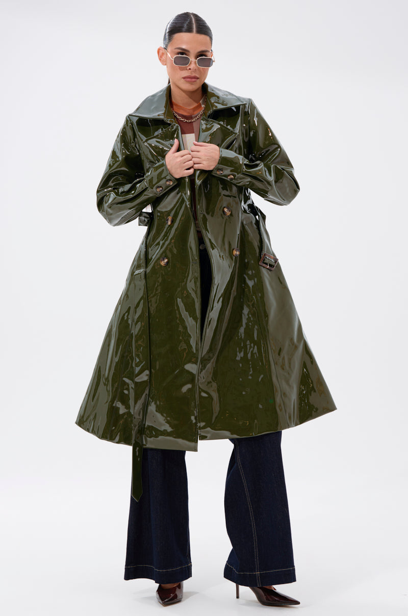 MITICA PATENT TRENCH IN OLIVE