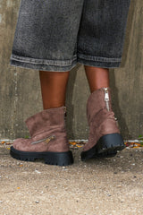 AZALEA WANG MOHSEN MOCHA COMBAT BOOTIE