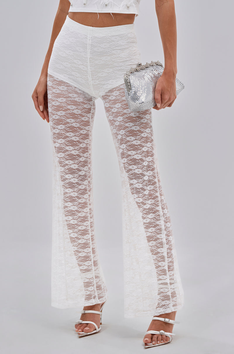 HOT STUFF LACE FLARE LEGGING