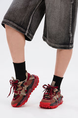 AZALEA WANG NAMIDA BURGUNDY SNEAKER