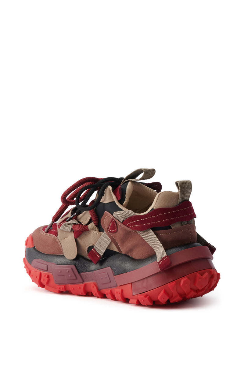AZALEA WANG NAMIDA BURGUNDY SNEAKER