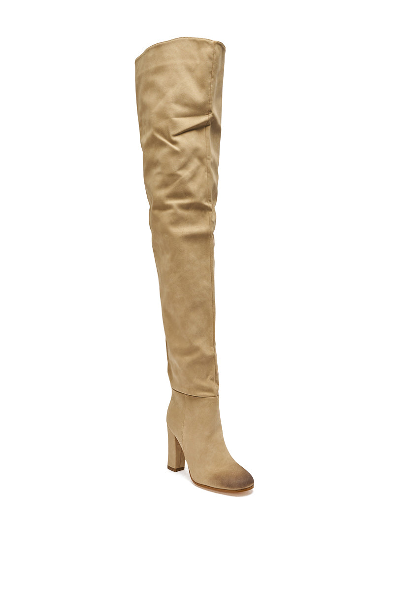 AZALEA WANG NANETTE TAUPE SLOUCHY BOOT