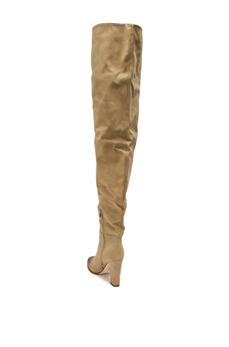 AZALEA WANG NANETTE TAUPE SLOUCHY BOOT