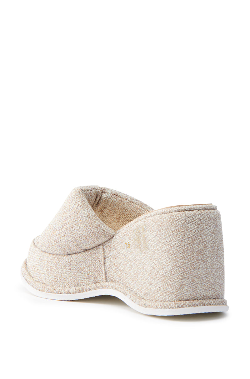  AZALEA WANG NATHALIA BEIGE NOVELTY FLATFORM SANDAL