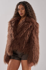 SHORT N SWEET FAUX FUR COAT